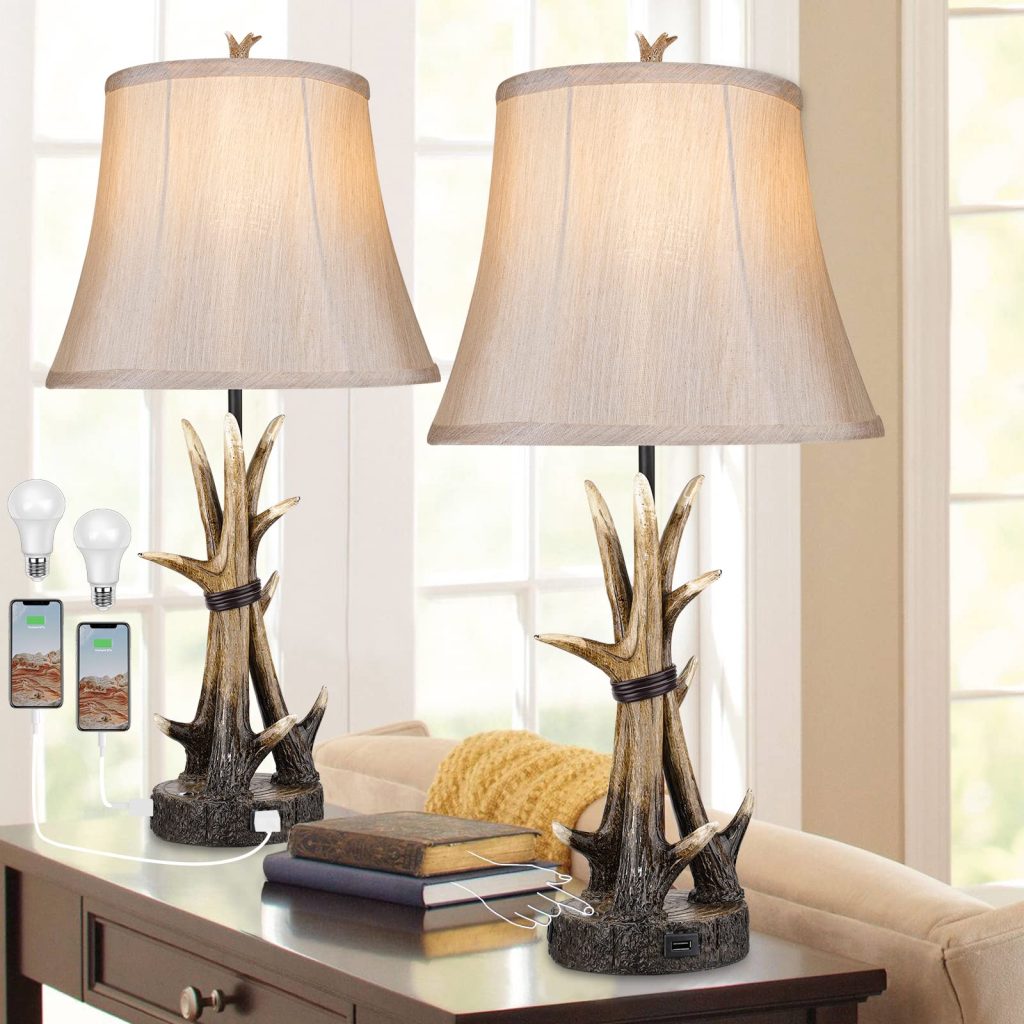 Rustic table lamp exude charm and warmth, adding a touch of nature-inspired elegance to any space. Whether you're aiming