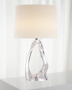 Clear glass table lamp – how to match furniture to look good缩略图