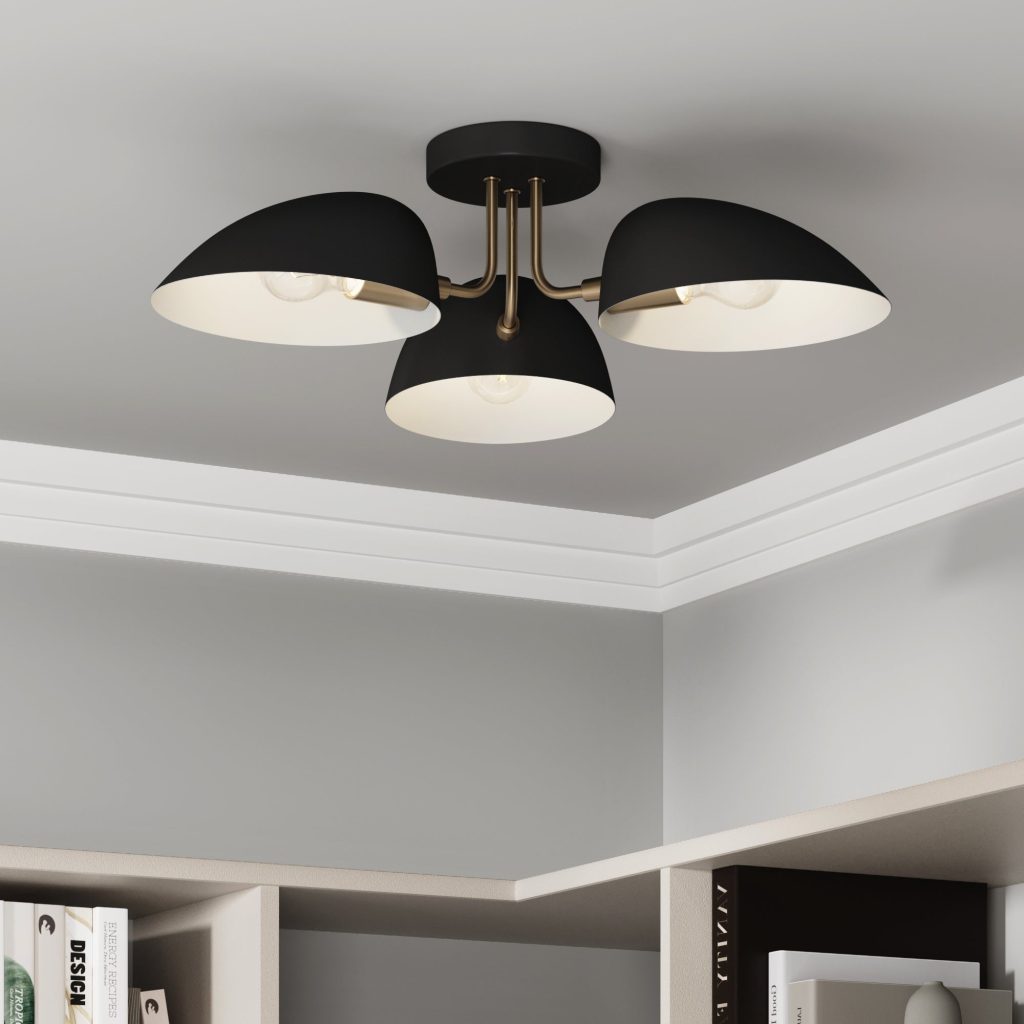 Semi flush mount ceiling light