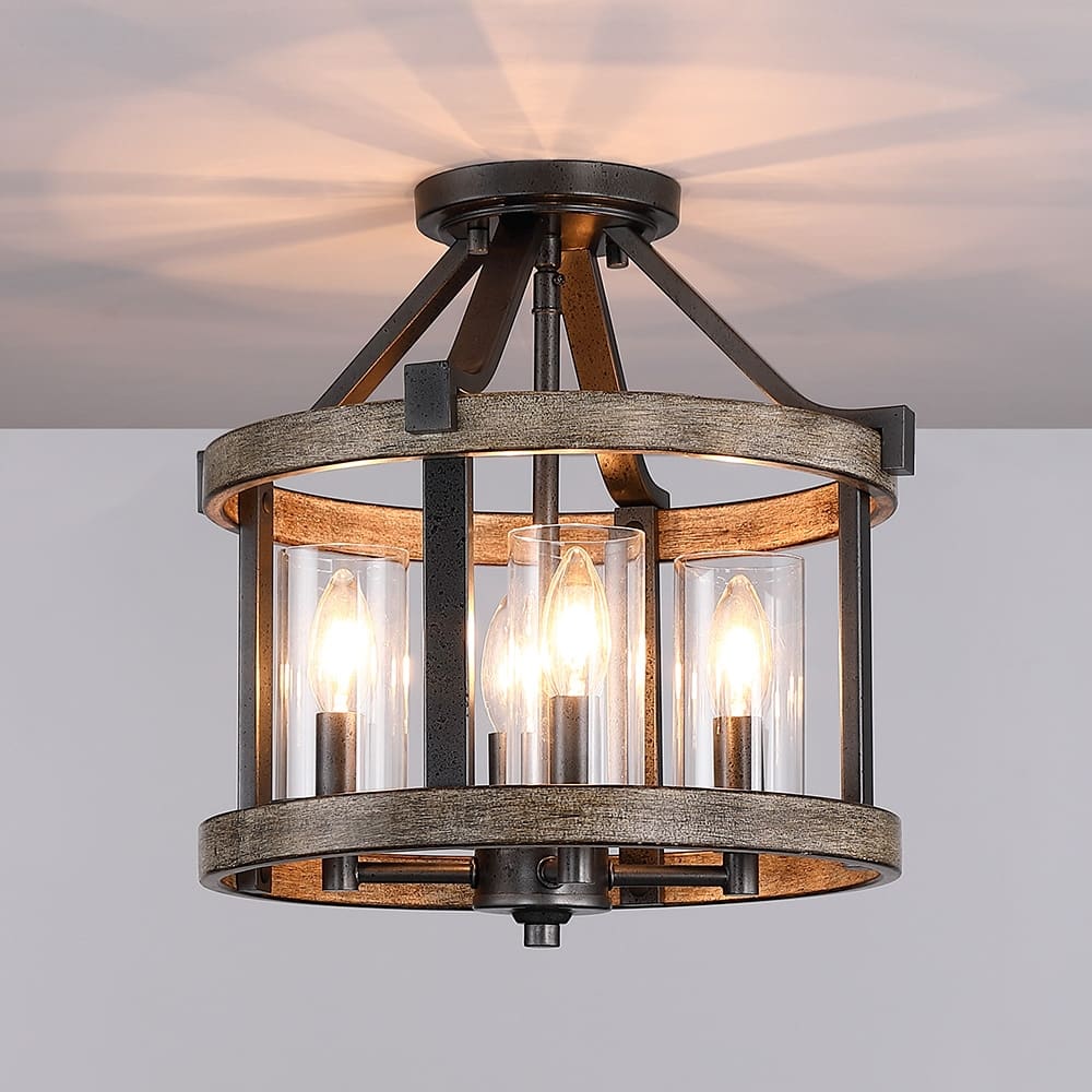 Semi flush mount ceiling light