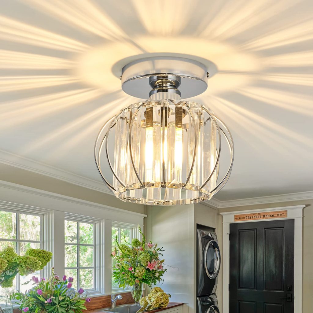 Semi flush mount ceiling light