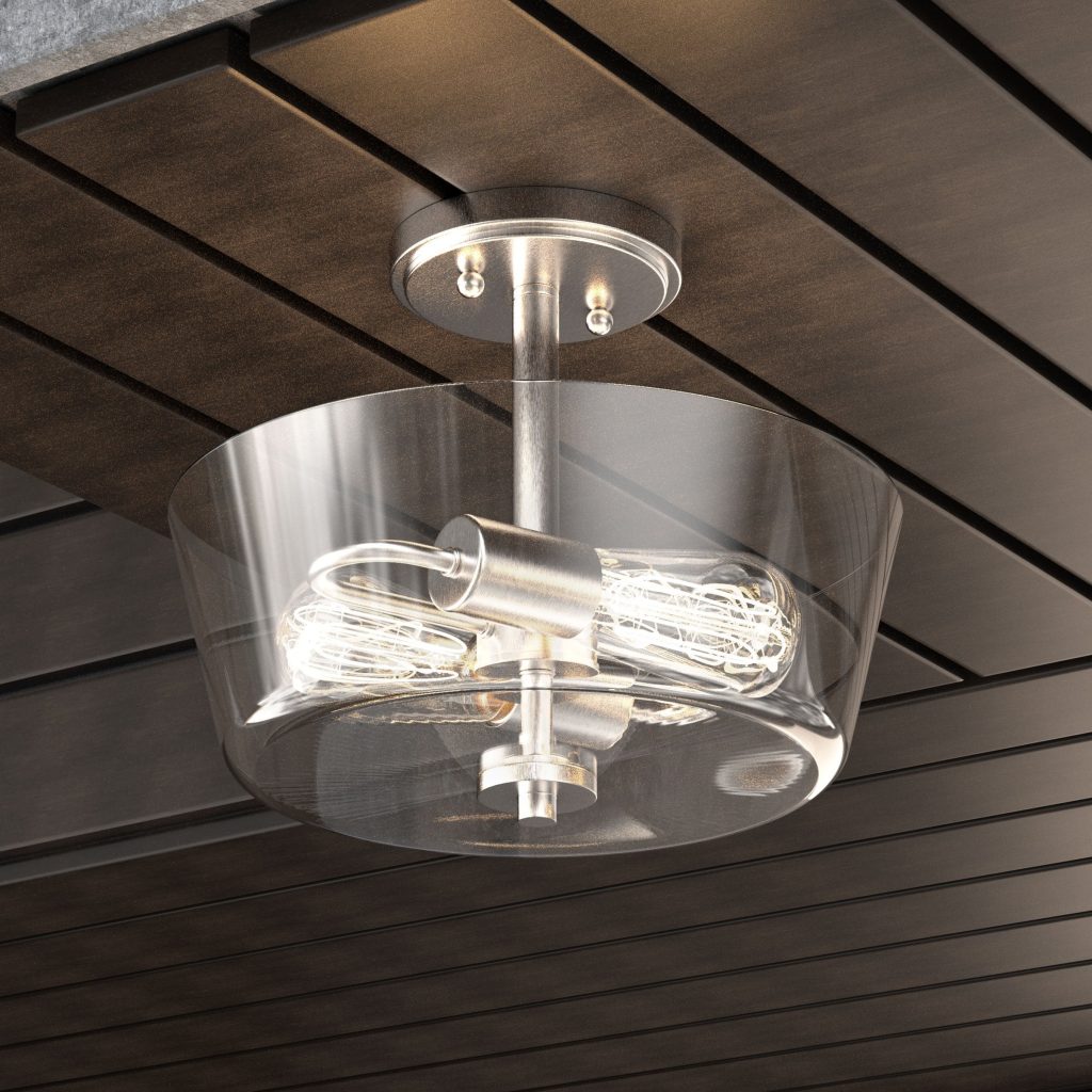 Semi flush mount ceiling light