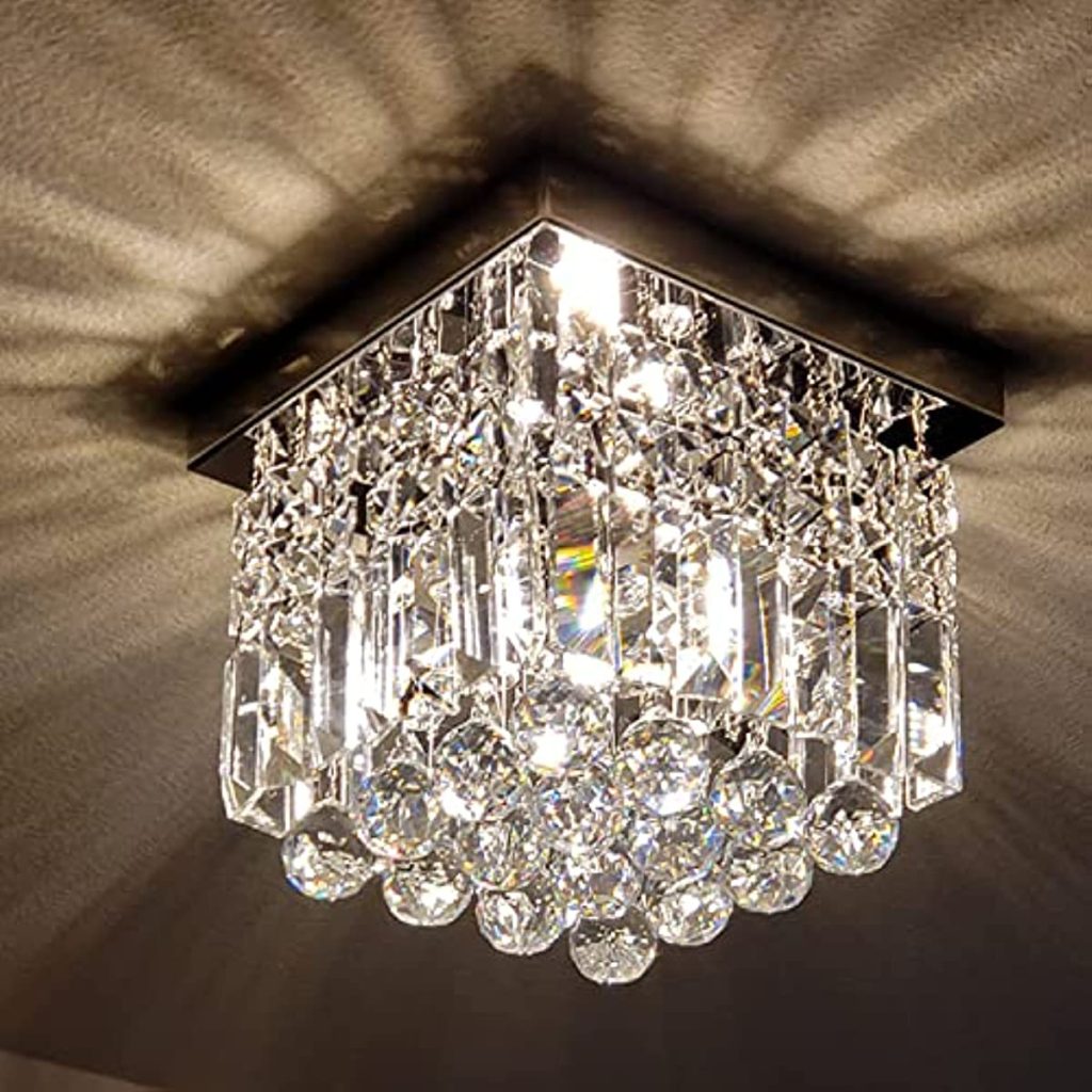 Square flush mount ceiling light