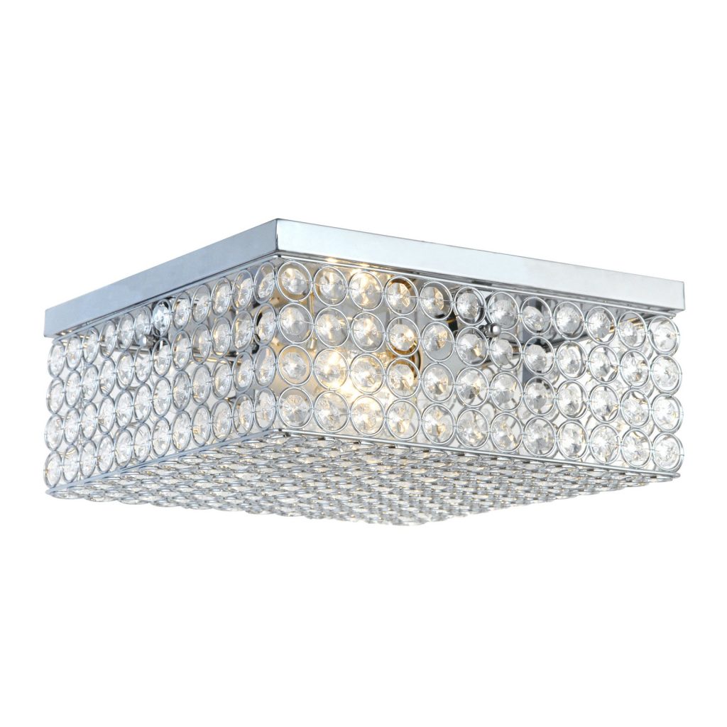 Square flush mount ceiling light