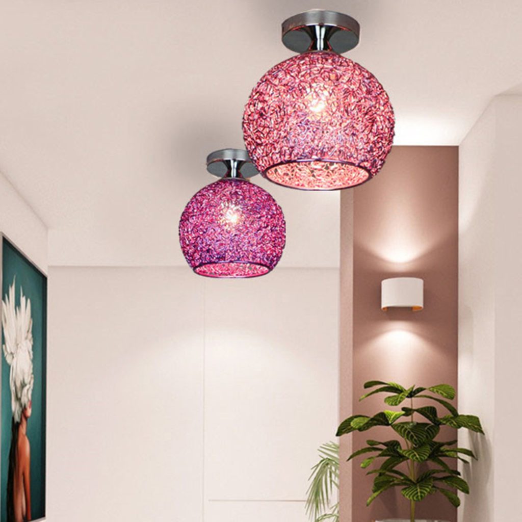 Pink ceiling light