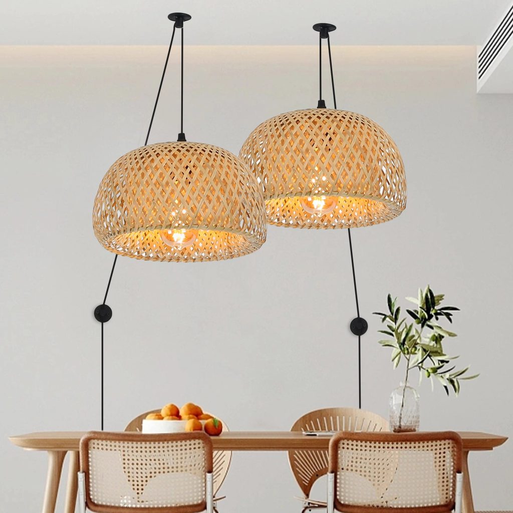 Wicker ceiling light