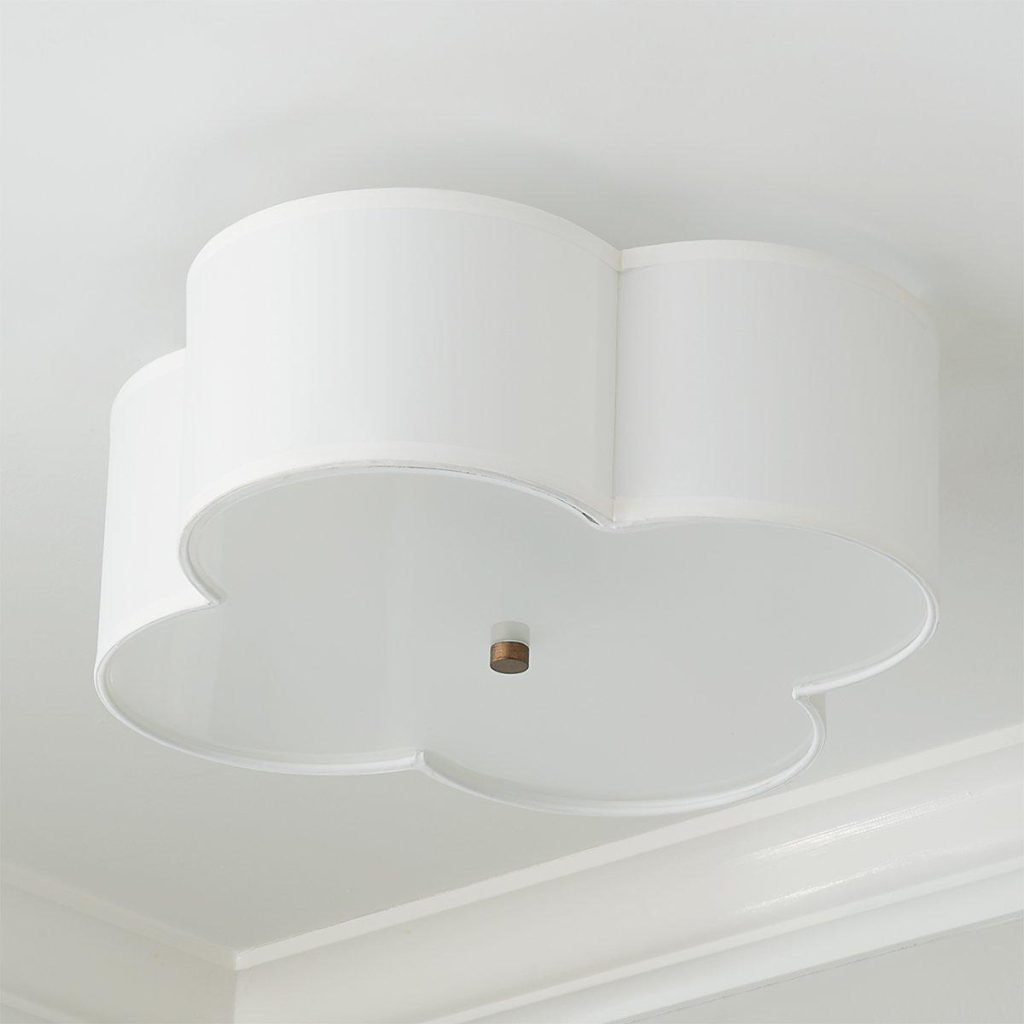 White semi flush mount ceiling light