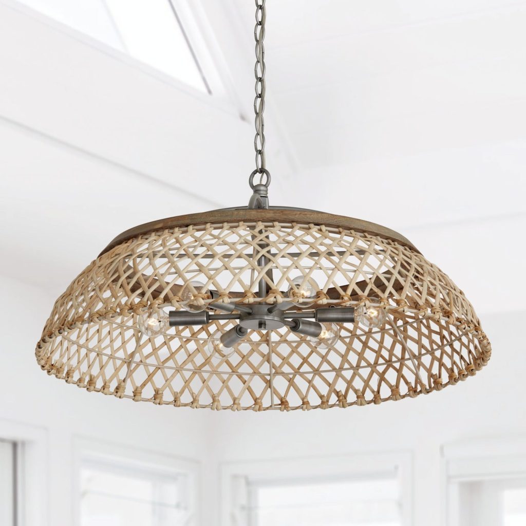 Wicker ceiling light