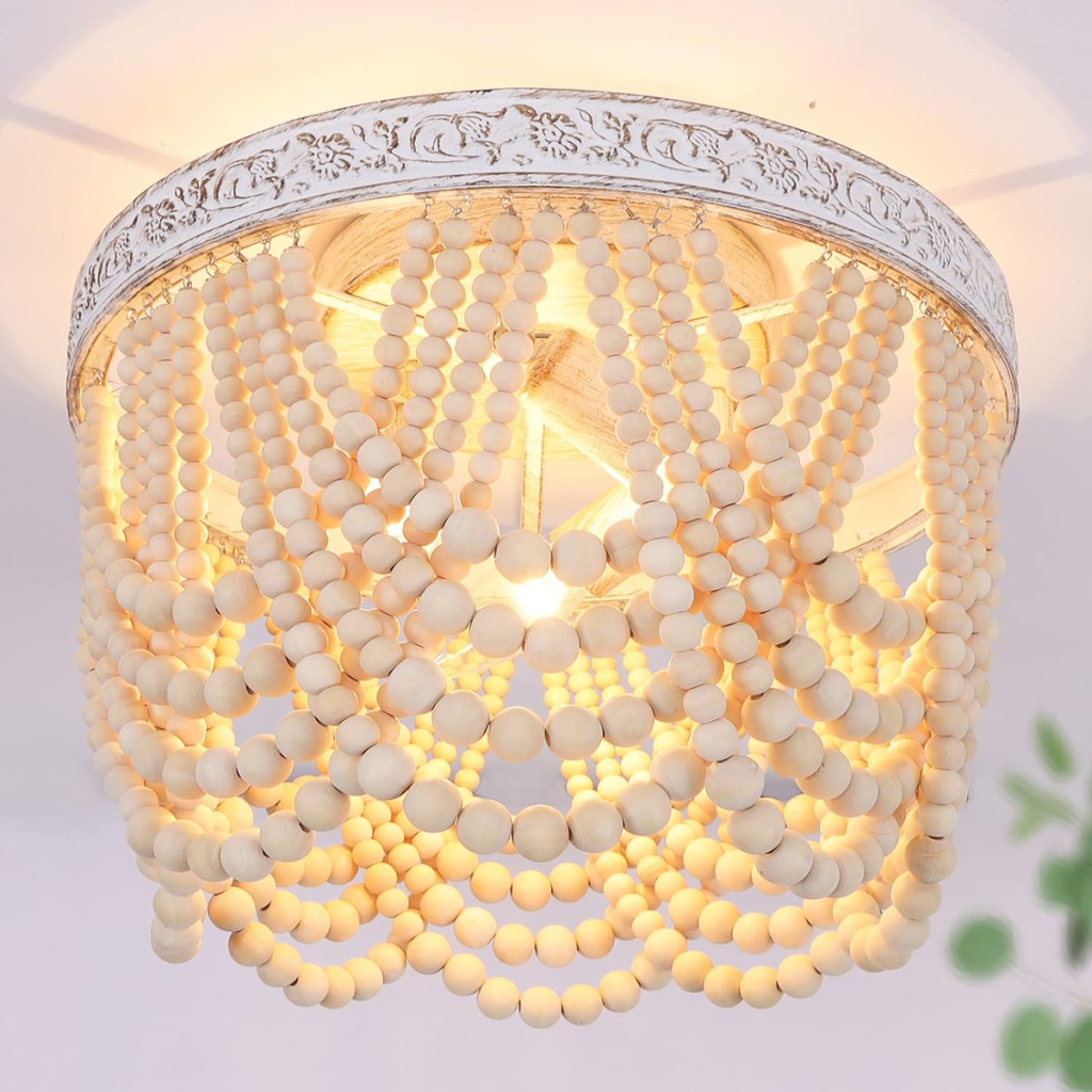 Beaded ceiling light