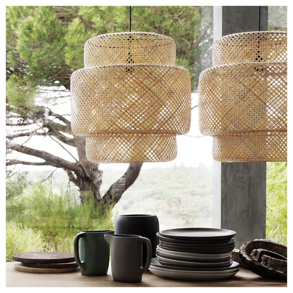 Wicker ceiling light