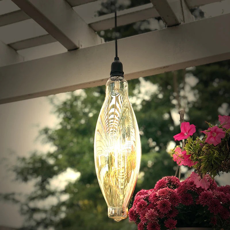 vintage flower light bulb